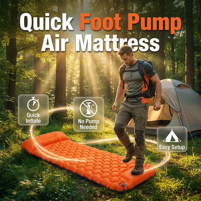 🦶 Foot Pump Inflatable Air Mattress – Built-in Foot Pump for Effortless Inflation