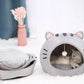🏕️ 2-In-1 Pet Tent & Pet Bed – Convertible Cat Cave with Removable Cushion, Spacious Hideaway for Cats & Small Dogs 🐾✨