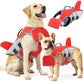 🐕 Dog Life Jacket with Removable Front Float – Chin Support for Beginner Swimmers, Reflective Safety Vest with Rescue Handle 🏊‍♂️✨