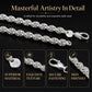 🐉 Dragon Scale Chain Bracelet & Necklace Set – Sterling Silver Finish Mythical Jewellery, Unique Gift for Men & Women 🎁✨