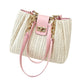 👜 Spacious Straw Shoulder Bag for Commuting – Woven Raffia Tote for City Break & Work, Lightweight Summer Bag with Inner Pouch 🏙️✨