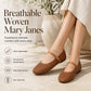 👡 Woven Mary Jane Ballet Flats – Breathable Mesh Hollow Out Shoes, Lightweight Summer Flats for Women 🏖️✨