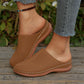 👡 Women's Perforated Platform Mules – Breathable Slip-On Summer Sandals with Cushioned Footbed, Lightweight & Easy to Walk In 🌸✨