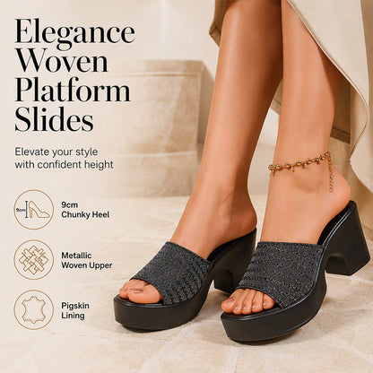 👡 Elevated Comfort Slide Heels – Stylish Platform Slip-On Sandals with Cushioned Footbed, Perfect for Work & Weekend 🌸✨