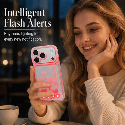 🦋 LED Light-Up Butterfly Phone Case – Tap-Controlled Color Changing Glow Case for iPhone, Y2K Aesthetic Party Accessory ✨🌈