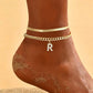 ✨ Dainty Layered Gold Initial Anklet