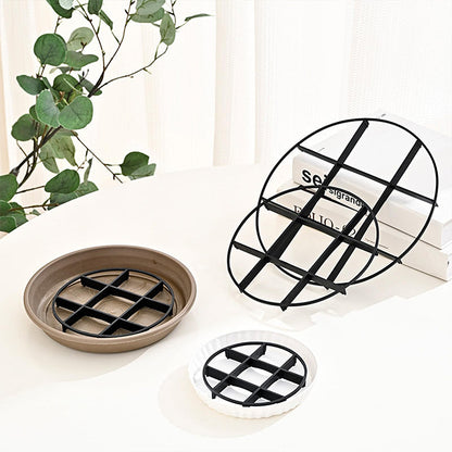 🪴 Root-Saving Plant Saucer with Internal Risers – Elevated Drip Tray for Pots, Prevents Root Rot & Protects Surfaces 🌱✨