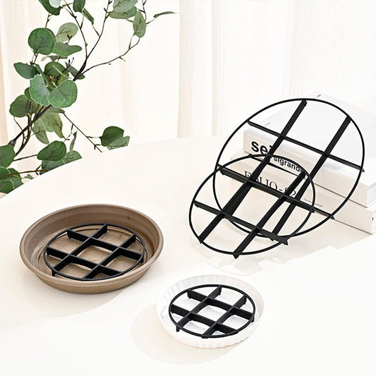 🪴 Root-Saving Plant Saucer with Internal Risers – Elevated Drip Tray for Pots, Prevents Root Rot & Protects Surfaces 🌱✨