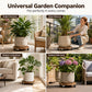 🌿 Round Wooden Plant Stand with Wheels – Mobile Flower Pot Caddy with 360° Swivel Casters