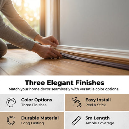 🏠 Flexible Molding Trim: Peel & Stick, Waterproof, Gap Coverage, for Wall & Floor Edges