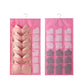 🧦 Double-Sided Hanging Underwear Organizer – 30-Pocket Space-Saving Closet Storage