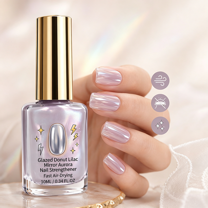 💜 Lilac Mirror Nail Strengthener – Glossy, Vegan, Strengthens ✅