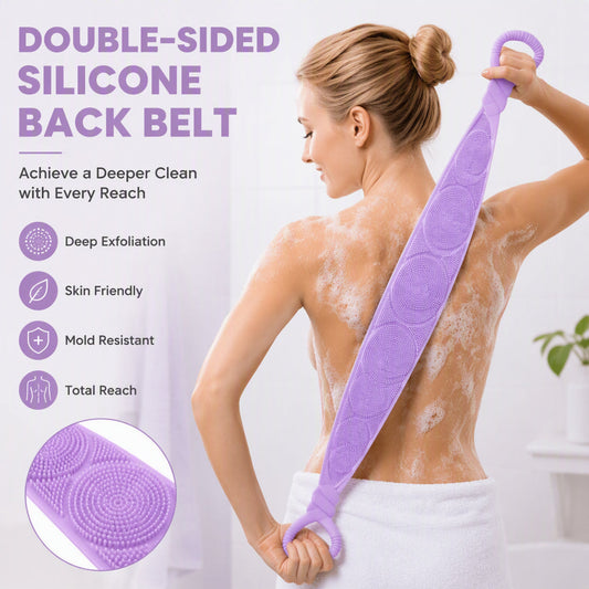 🧼 Silicone Double-Sided Back Scrubber – Hygienic, Gentle, Effective ✅