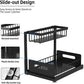 🏠 2-Tier Sliding Organizer – Carbon Steel, Under Sink, Adjustable ✅