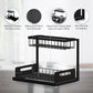 🏠 2-Tier Sliding Organizer – Carbon Steel, Under Sink, Adjustable ✅