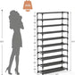 👟 10-Tier Vertical Shoe Rack Organizer