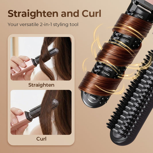 ✨ Mini Cordless Hair Straightener – Travel-Size, USB-C, Frizz Control ✅