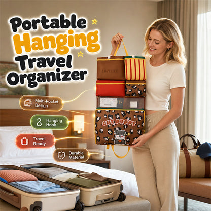 🚿 Foldable Hanging Toiletry Organizer Bag – Waterproof Travel Cosmetic Pouch with Hook