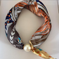 🧣 Magnetic Pearl Scarf – No-Tie, Soft, Lightweight ✅