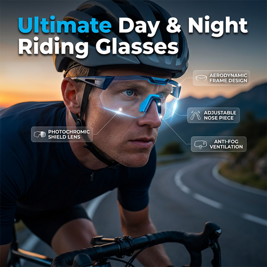 🕶️ Day & Night Riding Glasses – Anti-Glare Yellow Lens for Night Driving