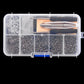 🔧 Eyeglass Nose Pad Repair Kit – 30 Pairs Soft Silicone Screw-in Nose Pads with Micro Screwdriver, Tweezers & Cleaning Cloth