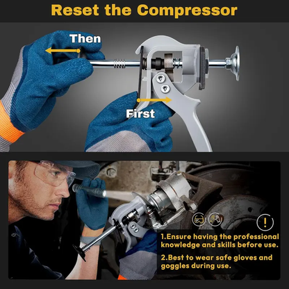 🛠️ Brake Piston Compressor Tool – 360° Ratchet Press