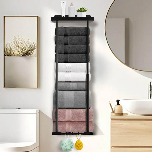 🛁 Retractable Bathroom Towel Rack – 40-70cm Adjustable Stainless Steel Double Towel Rail