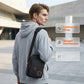💼 Men's Lightweight Oxford Shoulder Bag – Waterproof Crossbody Sling with Multiple Zipper Pockets, Compact Everyday Carry 🎒✨