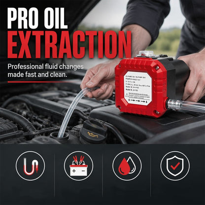 🚗 Portable Electric Oil Change Pump: Compact, 30-Min Runtime, for Routine Oil Extraction