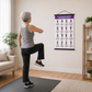 🪑 Chair Tai Chi Workout Poster for Seniors Over 60 – 16 Seated Exercises for Balance & Flexibility