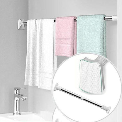 🔧 Extendable Tension Rod – No-Drill Adjustable Spring Curtain & Clothes Rail