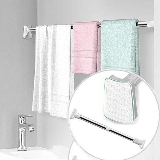 🔧 Extendable Tension Rod – No-Drill Adjustable Spring Curtain & Clothes Rail
