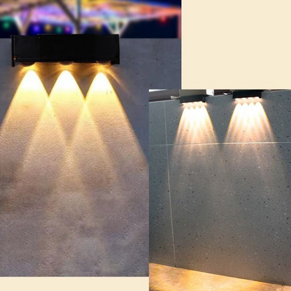 🌙 Solar Powered RGB Wall Light – Wireless Outdoor Wall Lamp