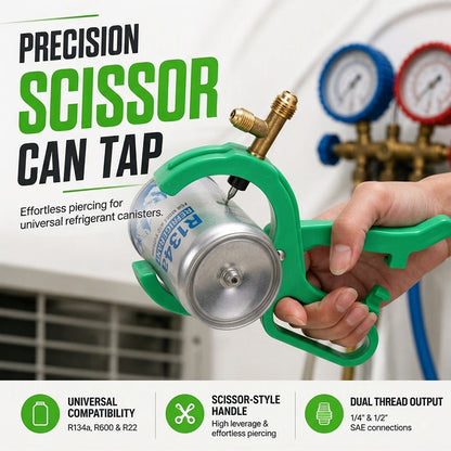 🔧 Scissor Type Refrigerant Can Tap Valve – Heavy Duty Puncture Tap Opener