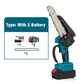 🌳 6-Inch Cordless Mini Chainsaw with 2 Batteries – Lightweight One-Hand Electric Chain Saw