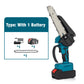 🌳 6-Inch Cordless Mini Chainsaw with 2 Batteries – Lightweight One-Hand Electric Chain Saw