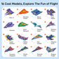 ✈️ Creative DIY Paper Airplane Set – 24 Foldable Sheets with Ready-to-Fold