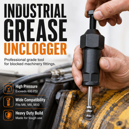 ⚡ Heavy Duty Grease Fitting Cleaner – Impact Type Unclogging Tool