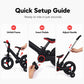 🚲 4-in-1 Convertible Kids Trike – Balance Bike, Tricycle & Push Stroller with Parent Handle