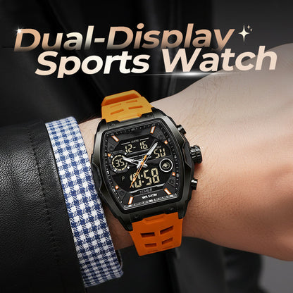 ⌚ Men's Dual Display Sports Watch – Analog-Digital Watch with Luminous Dial