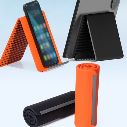 📱 Flexible Silicone Cell Phone Holder – Bendable Multi-Angle Stand with Non-Slip Base, Portable Foldable Stand for Phones, Tablets & E-Readers ✨