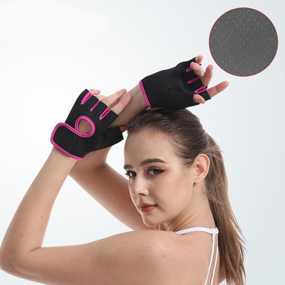 🧤 Half Finger Sports Gloves with Shock-Absorbing Palm – Anti-Slip Gel Padding for Cycling, Gym & Training, Breathable Mesh, Touchscreen Compatible 🚴‍♂️✨