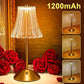 💡 Retro Rechargeable Table Lamp with Touch Dimming – Cordless 3-Stage Dimmable LED Desk Lamp, Portable Wireless Bedside Light