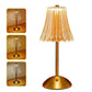 💡 Retro Rechargeable Table Lamp with Touch Dimming – Cordless 3-Stage Dimmable LED Desk Lamp, Portable Wireless Bedside Light