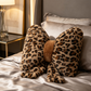💕Leopard Print Bowknot Throw Pillow