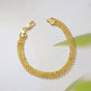 ✨ 14K Gold-Plated Wide Woven Mesh Bracelet – Chunky Link Bracelet for Women