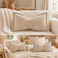🎀 Soft Chenille Bow-Shaped Throw Pillow – Cozy Plush Decorative Cushion with Big Ribbon Design, Perfect for Sofa, Bed & Car 🛋️✨