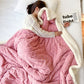 🧣 Thickened Faux Cashmere Throw Blanket – Ultra-Soft Luxurious Microfiber Plaid Blanket