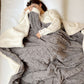 🧣 Thickened Faux Cashmere Throw Blanket – Ultra-Soft Luxurious Microfiber Plaid Blanket