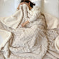 🧣 Thickened Faux Cashmere Throw Blanket – Ultra-Soft Luxurious Microfiber Plaid Blanket